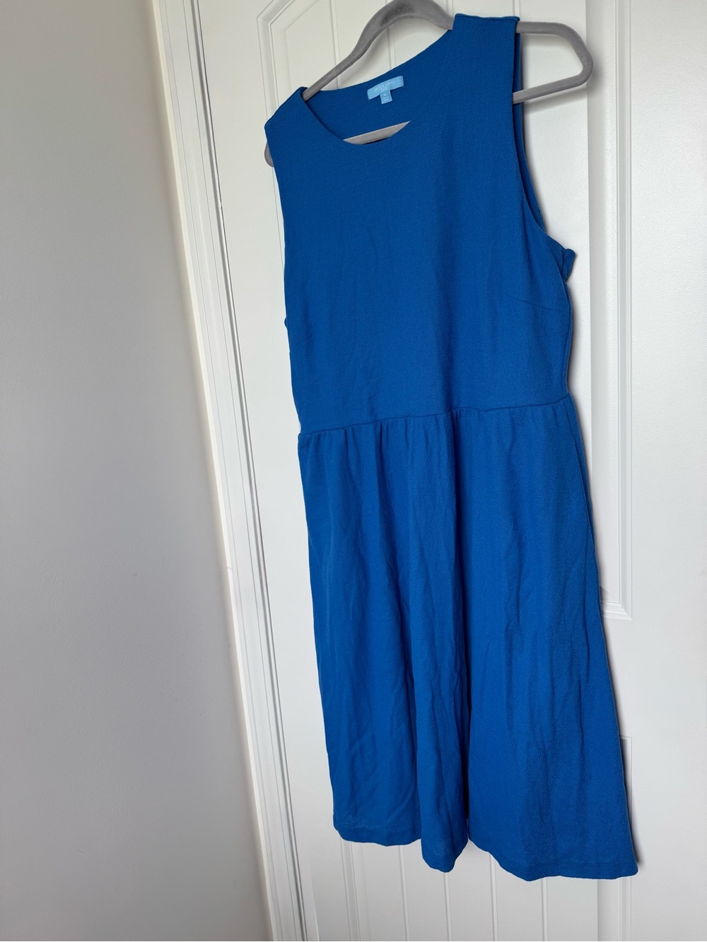 Draper James RSVP Blue Fit & Flare Dress Size XL Sleeveless